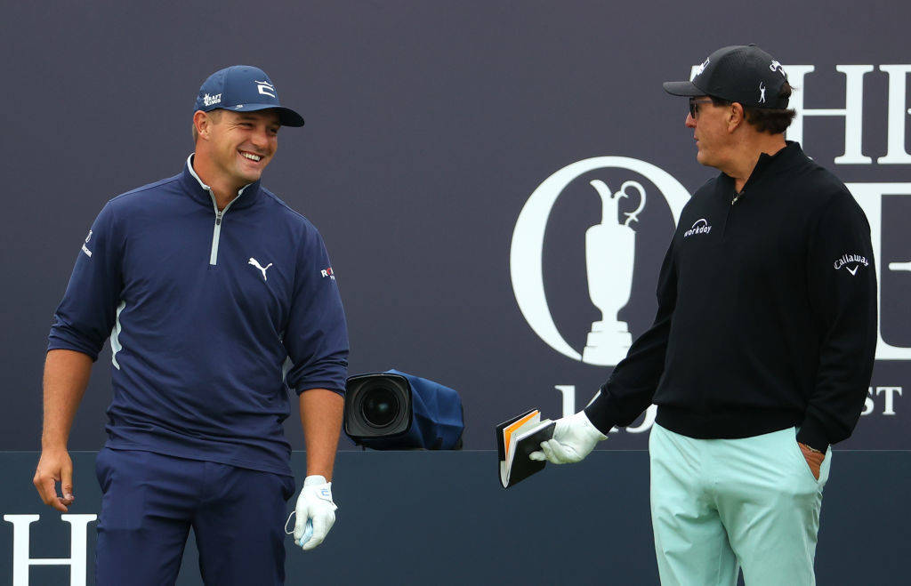 Bryson DeChambeau and Phil Mickelson